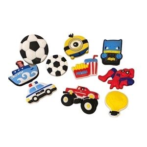 LOT of 10 Croc Charms Spider-Man, Batman, Minions summer fun NEW